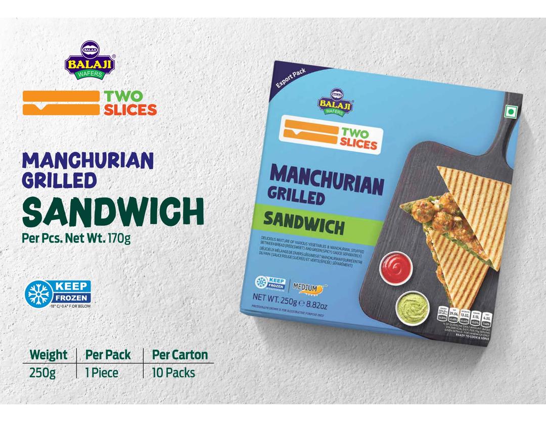 MANGHURIAN GRILLED SANDWICH (2 slices)